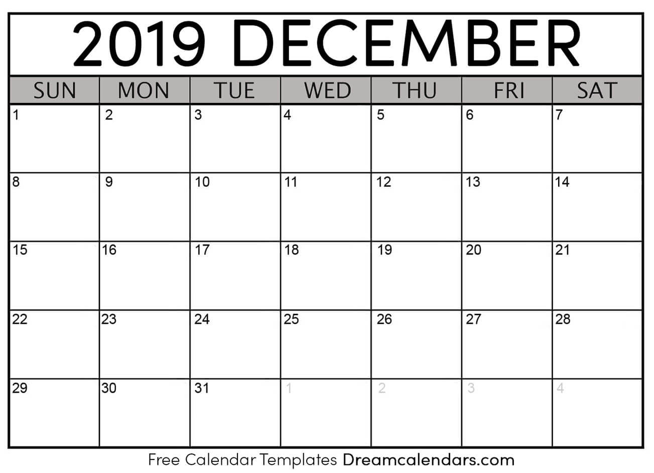 December Month Calendar Printable Printable Word Searches