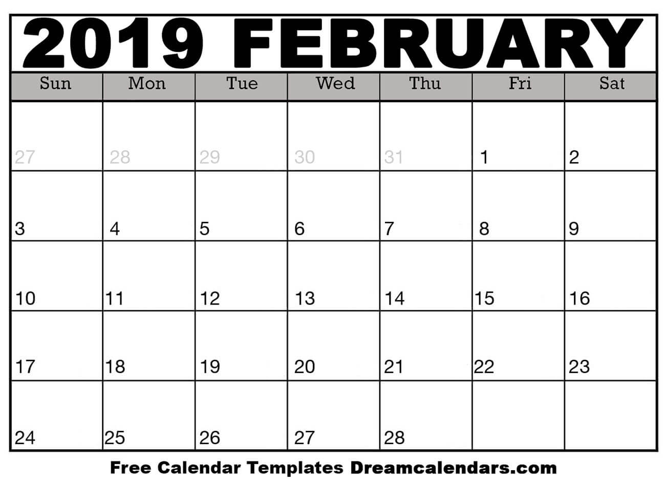 february 2019 calendar free illustrator download