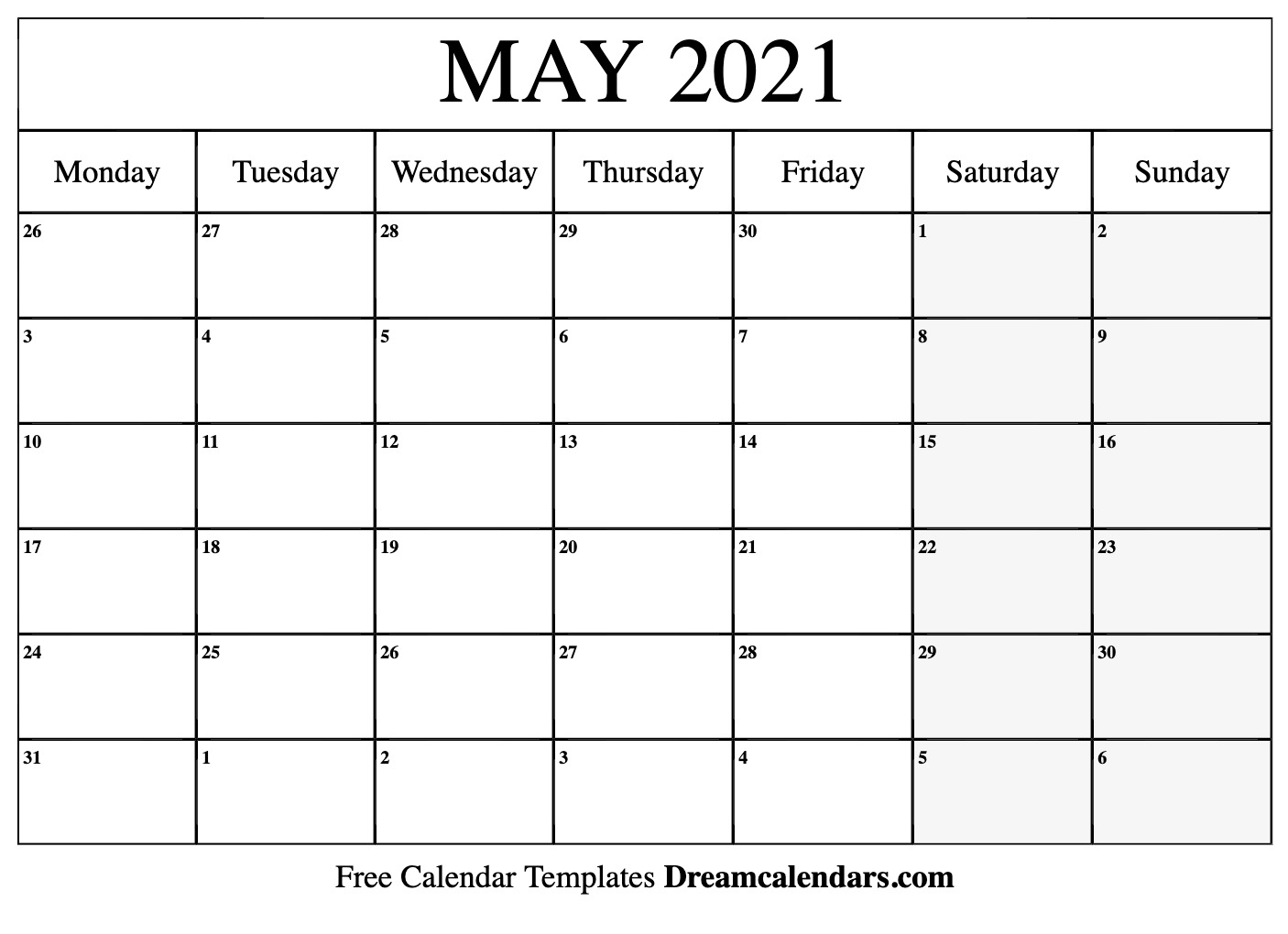 Featured image of post May 2021 Calendar With Holidays Printable