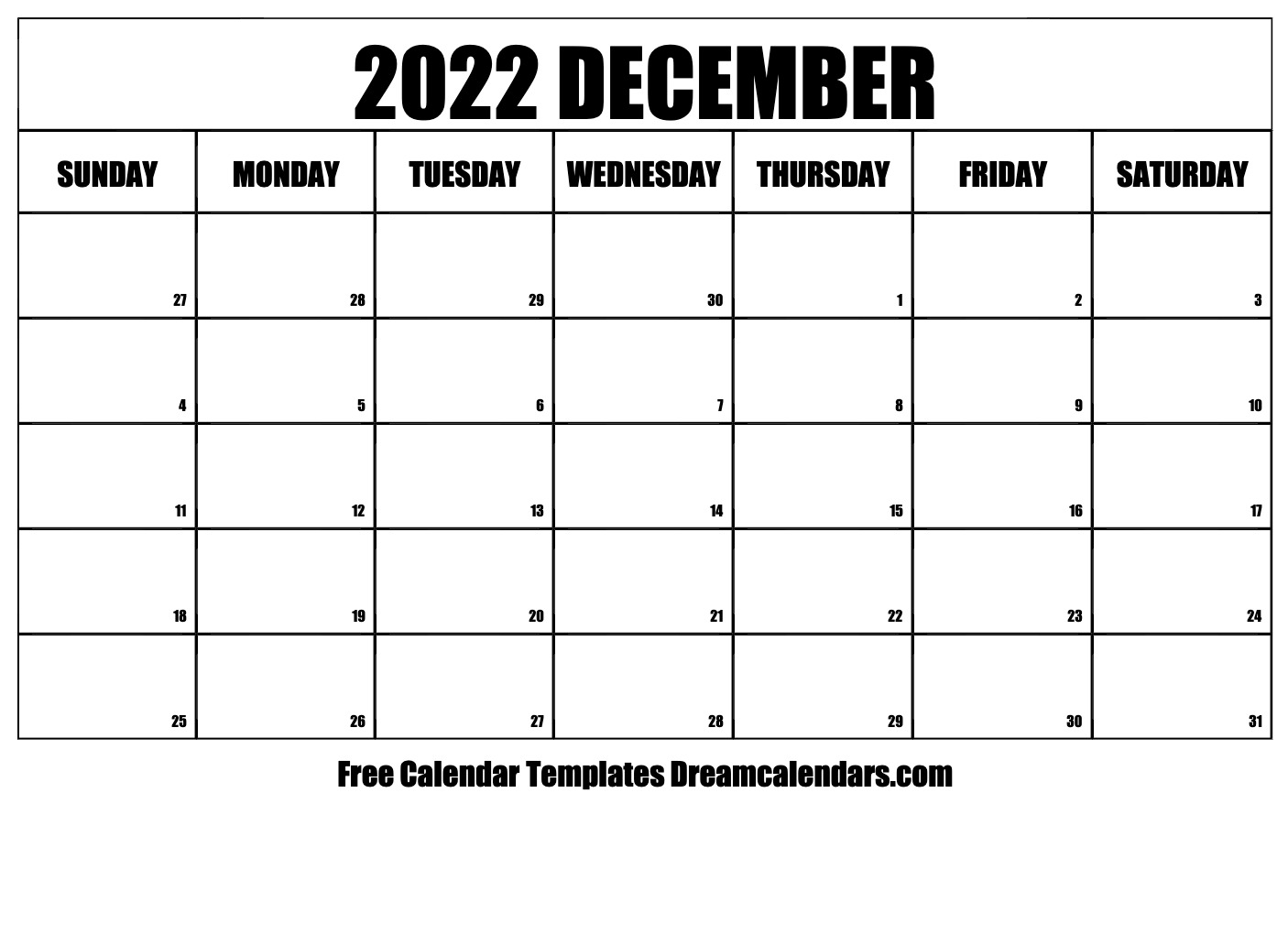 December 2022 Calendar Gif
