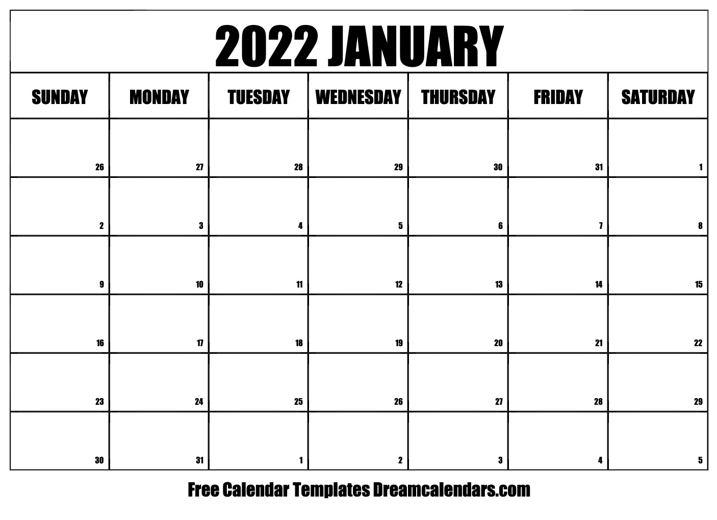 calendar january 2022 with holidays
