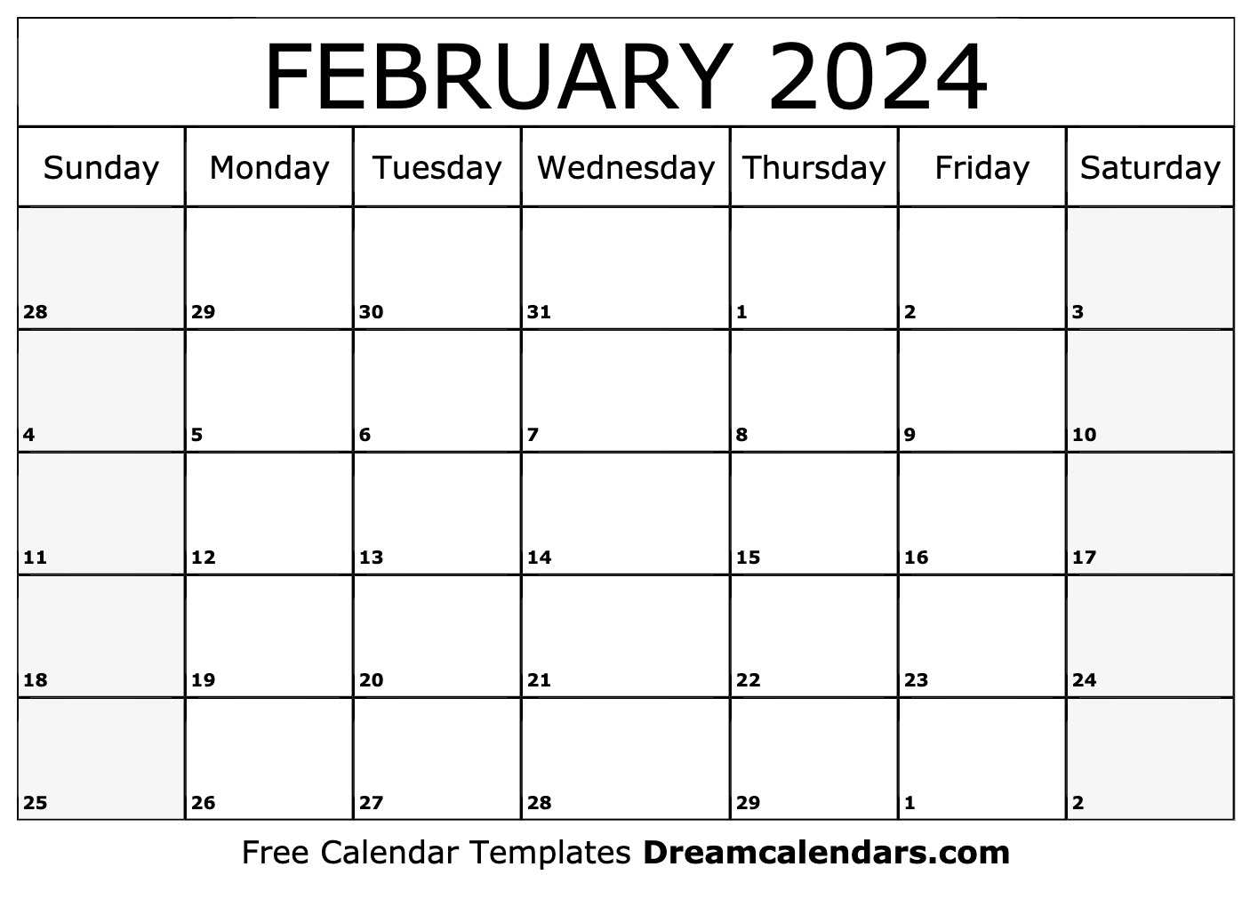 2024 February Calendar Free Printable Templates Design Sydel Fanechka