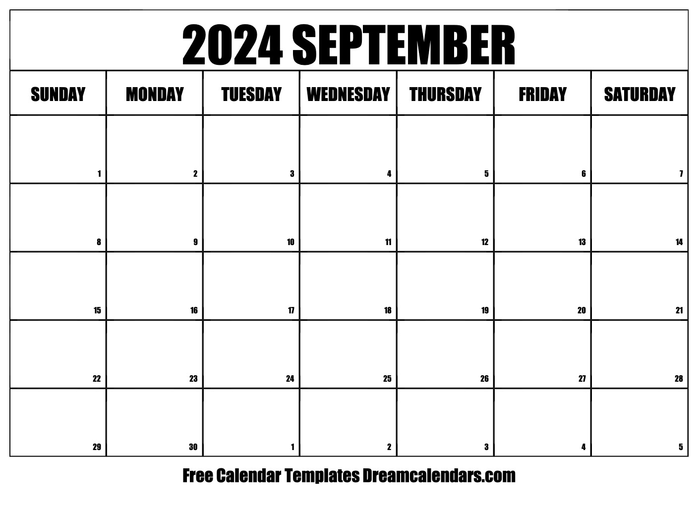 September 2024 Calendar Free Printable Bank2home com
