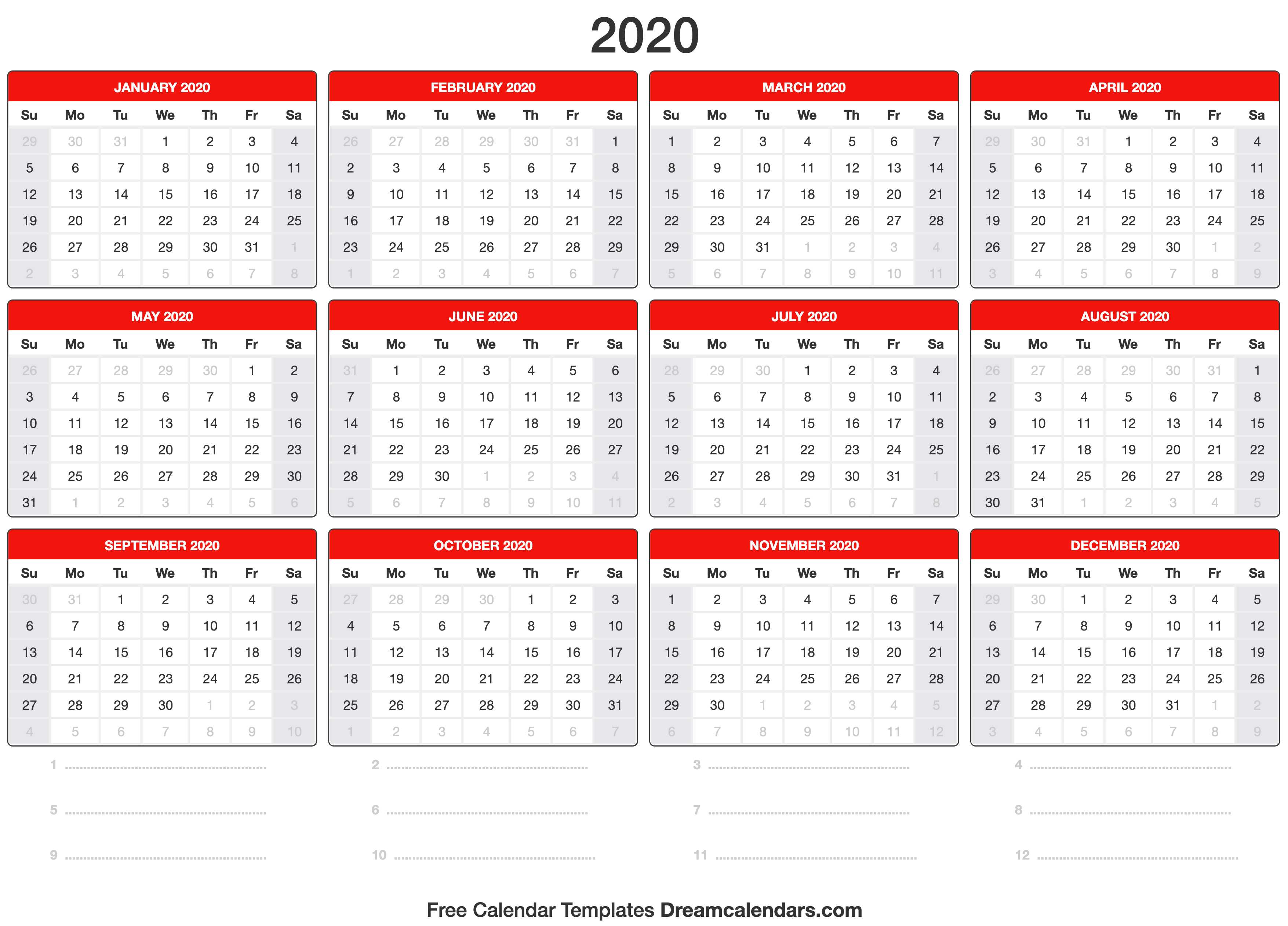 Make A Great 2020 Calendar Free